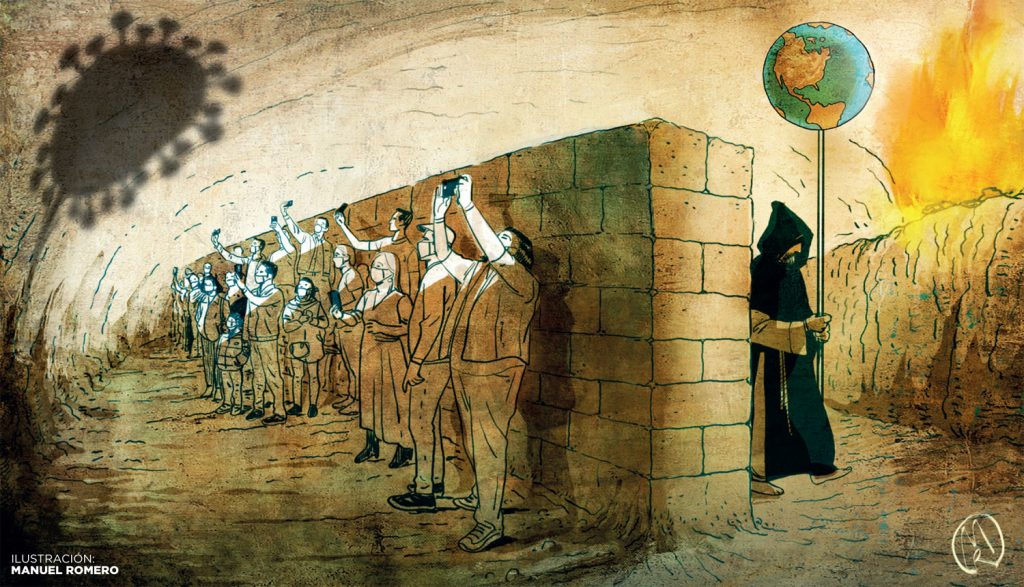 La Epidemia en el Diván, ilustración de Manuel Romero